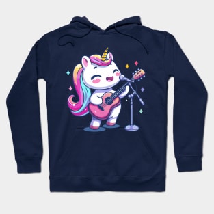 unicorn playing guitar Hoodie